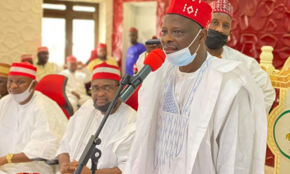 Rabiu Musa Kwankwaso addressing his supporters